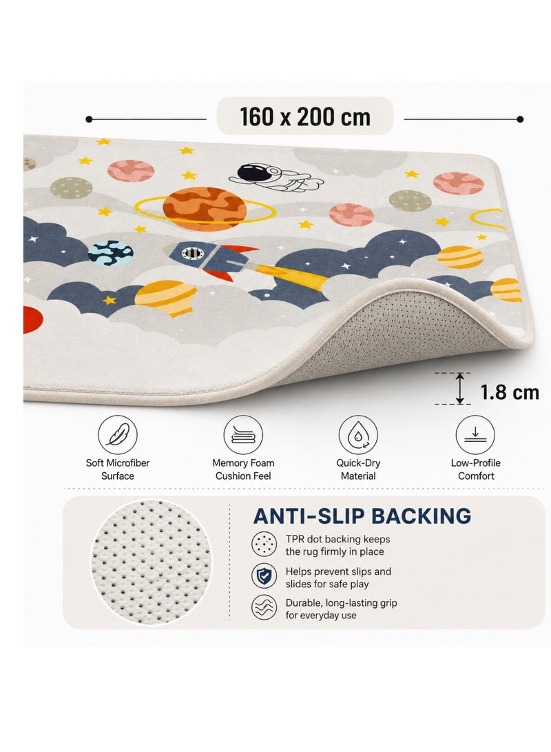 Factory Price Ayansh Space Cushion Play Mat Rug – Soft Padded Carpet with Non-Slip Backing, 160 x 200 cm - Image 5
