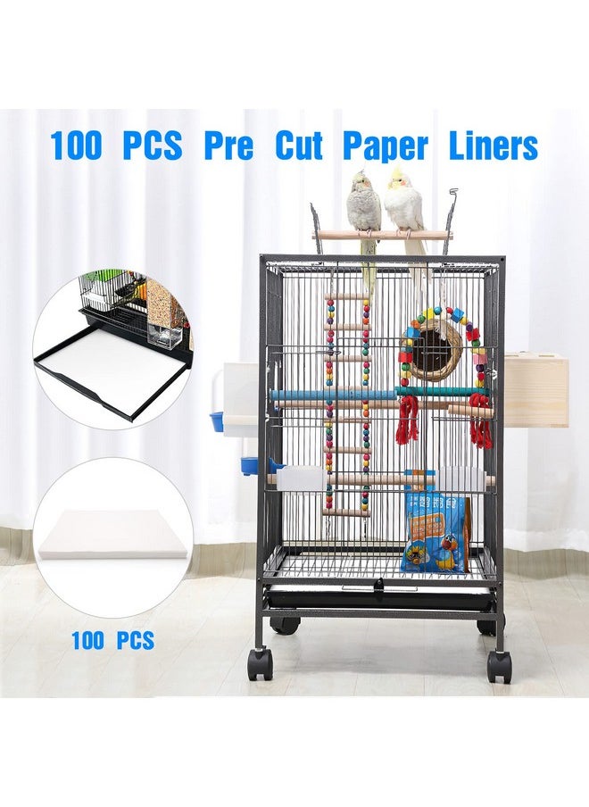 Color You 100 Sheets Bird Cage Liners 17×12 Inches, Color You Bird Cage Paper Liners Non-Woven Parakeet Cage Liners Precut Bird Cage Paper Absorbent Bird Cage Liners for Large Bird Cage  - Image 2