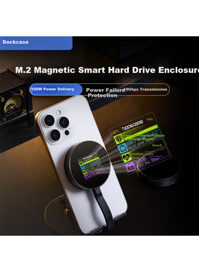 Dockcase Smart Magnetic Ssd Enclosure 2230 M.2 Nvme External Hard Drive Case Magsafe Expansion For Iphone 16 - Image 1