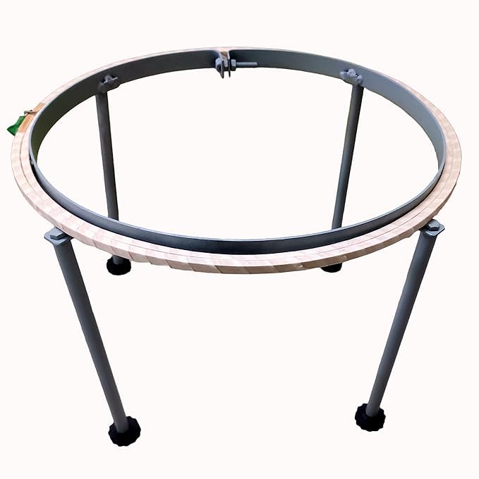 Bharat Aari Embroidery Stand 18 inch with Wrapped Wooden Frame | Sturdy Legs  - Image 1