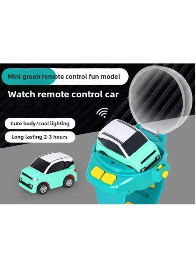 Remote Control Car Toy High-speed Drift Stunt Features For Kids Aged 8-Color:Watch Remote Control Car Maca Green Mini (chinese Packaging) - Image 1