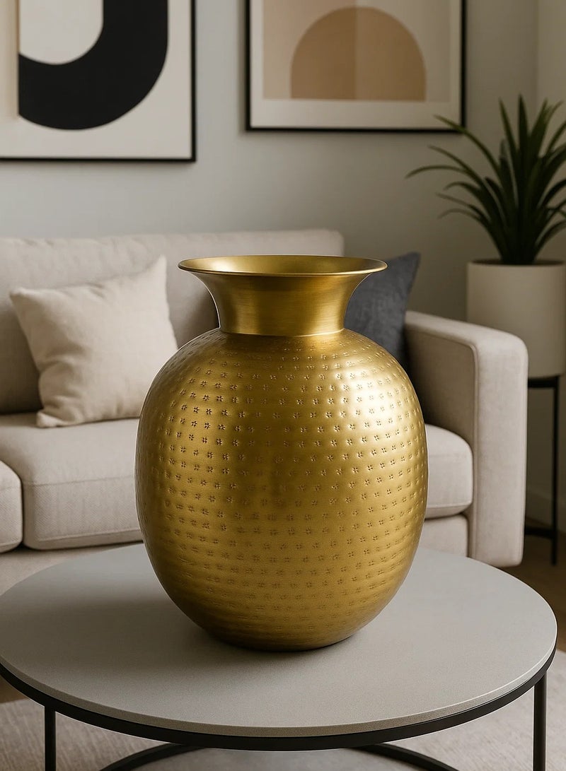 لوفت فير، مزهرية، عمق 30 × ارتفاع 40 سم، ذهبي، معدن-181411 - Image 3