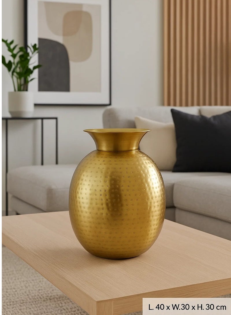 لوفت فير، مزهرية، عمق 30 × ارتفاع 40 سم، ذهبي، معدن-181411 - Image 4