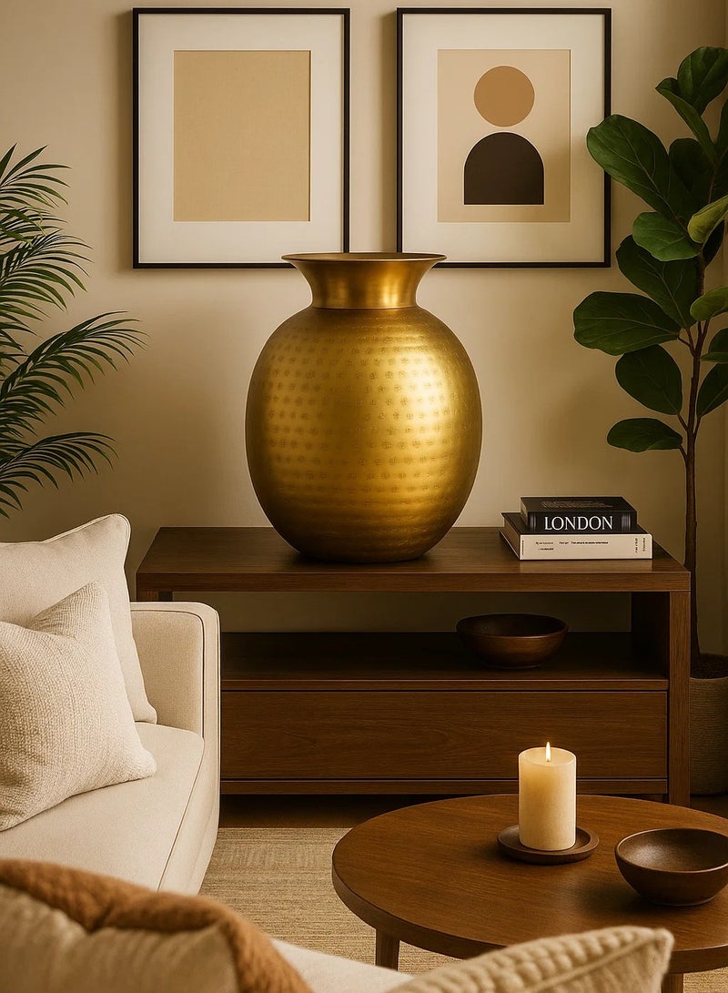 لوفت فير، مزهرية، عمق 30 × ارتفاع 40 سم، ذهبي، معدن-181411 - Image 1