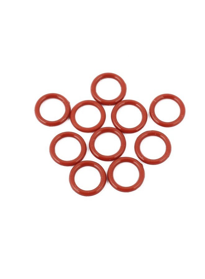 uxcell sourcing map 10 x 1.5 mm Silicone Rubber Seal O Ring Sealing Heat Resistant Pack of 10 Red - Image 1