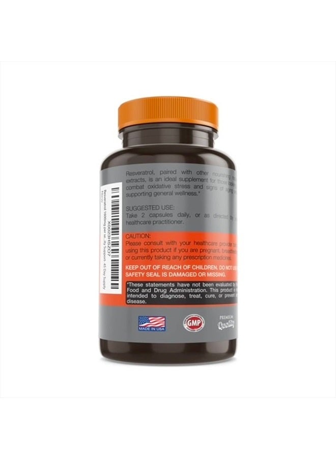 Simple-Organics ريسفيراترول 1600 ملغ لكل حصة لمركب قوة إضافية نقية، مضاد للشيخوخة، بشرة متألقة، دعم المناعة - 90 كبسولة - Image 4