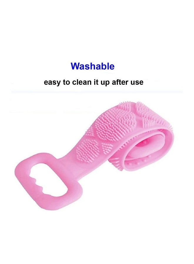 Vyonald Trading Silicone Body Back Scrubber, Double Side Bathing Brush for Skin Deep Cleaning Massage, Dead Skin Removal Exfoliating Belt for Shower, for Men & Women (Multicolor) - Image 2
