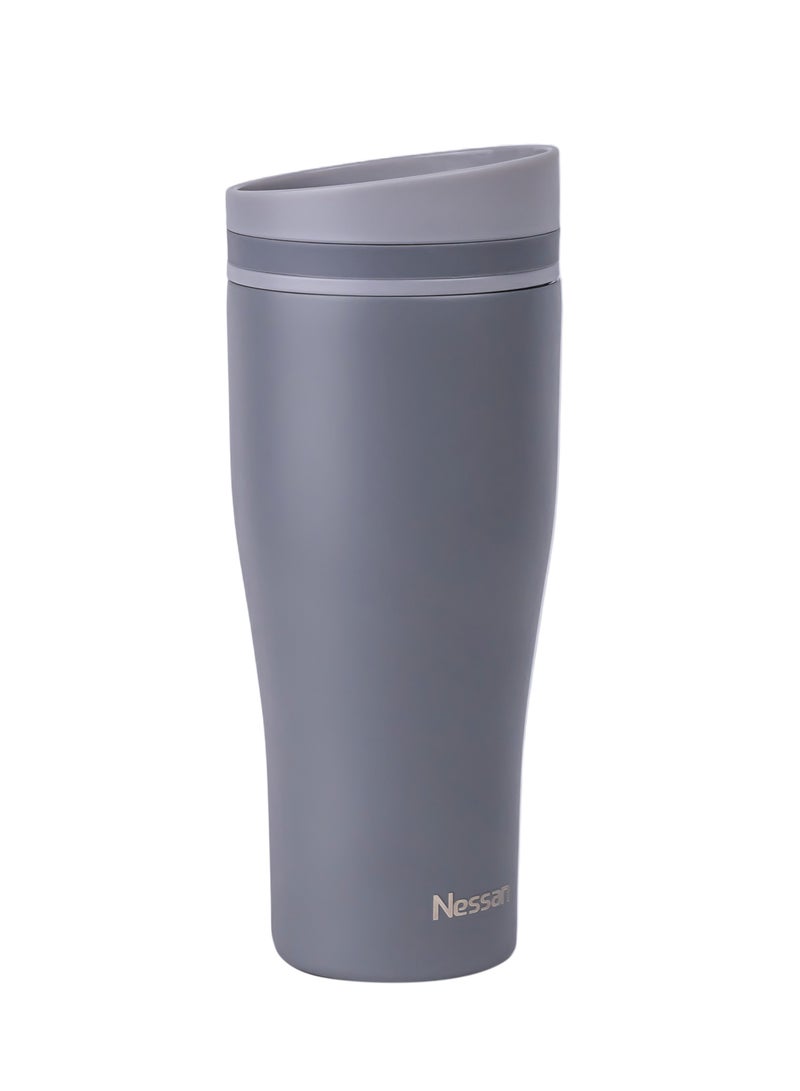 Nessan Insulated Stainless Steel Vacuum Mug, 360 ml - Grey - Image 3