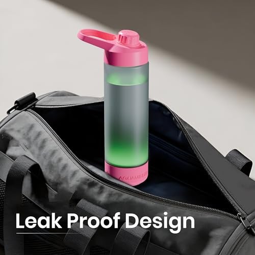 Aquaminder Silicone Smart Water Bottle With Hydration Reminder For Adult & Kids With Easy Grip, Glows & Beep Feature Frosted Water Bottle 770 Ml | Perfect For Gift, Gym,Office & Daily Use (Volga Pink) - Image 5