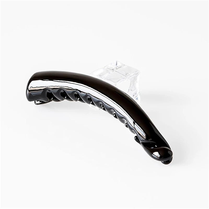 12pcs Large Hair Clip Banana for Ladies Buckle for Barrette Hairpins for A Woman Accessories Sprocket Clips(4-Highlight Black) - Image 2
