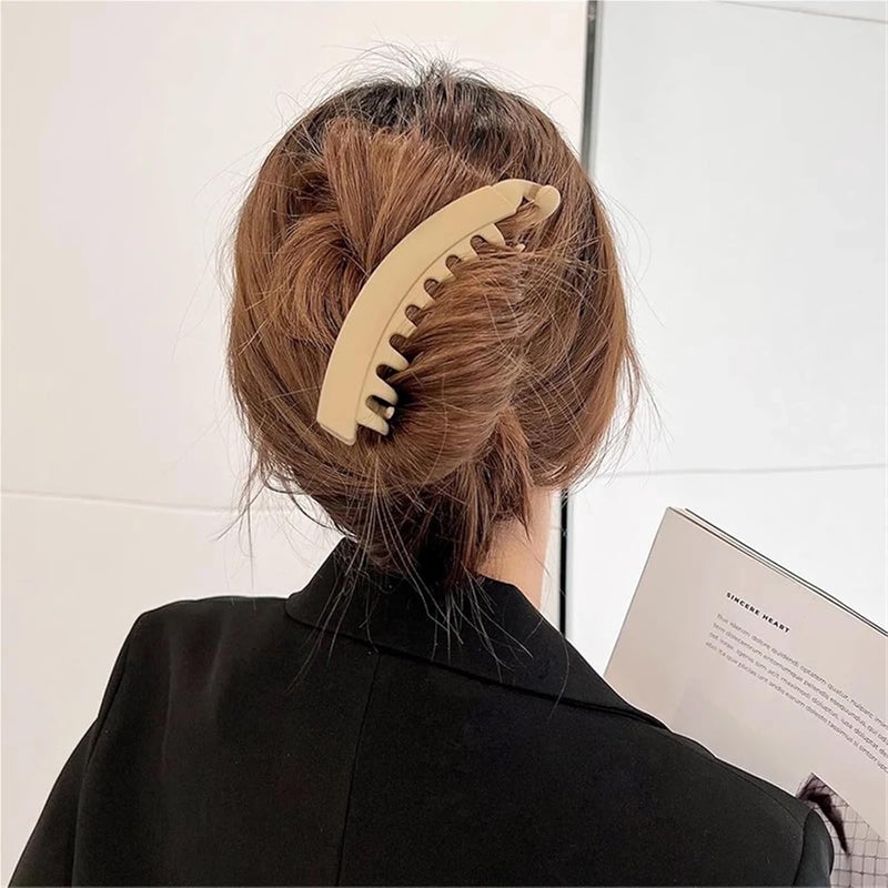12pcs Large Hair Clip Banana for Ladies Buckle for Barrette Hairpins for A Woman Accessories Sprocket Clips(4-Highlight Black) - Image 5