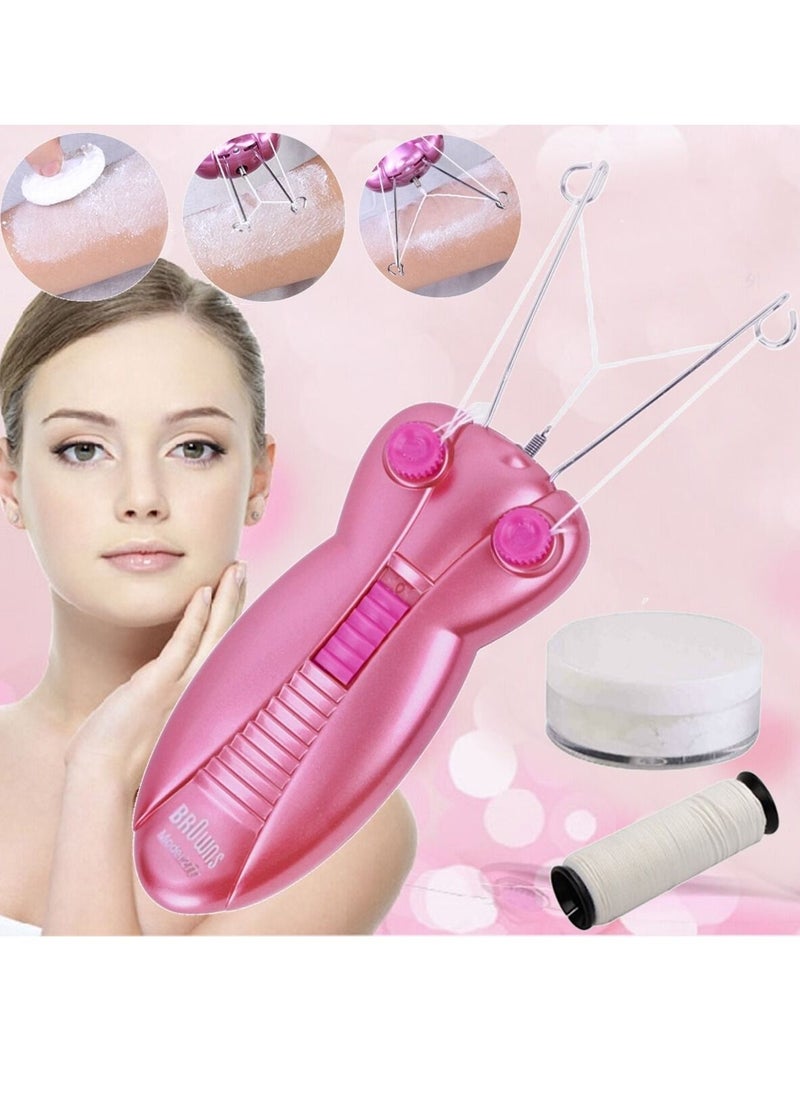 BrOwns آلة إزالة الشعر الكهربائية الاحترافية من القطن للوجه والجسم للنساء  - Image 1