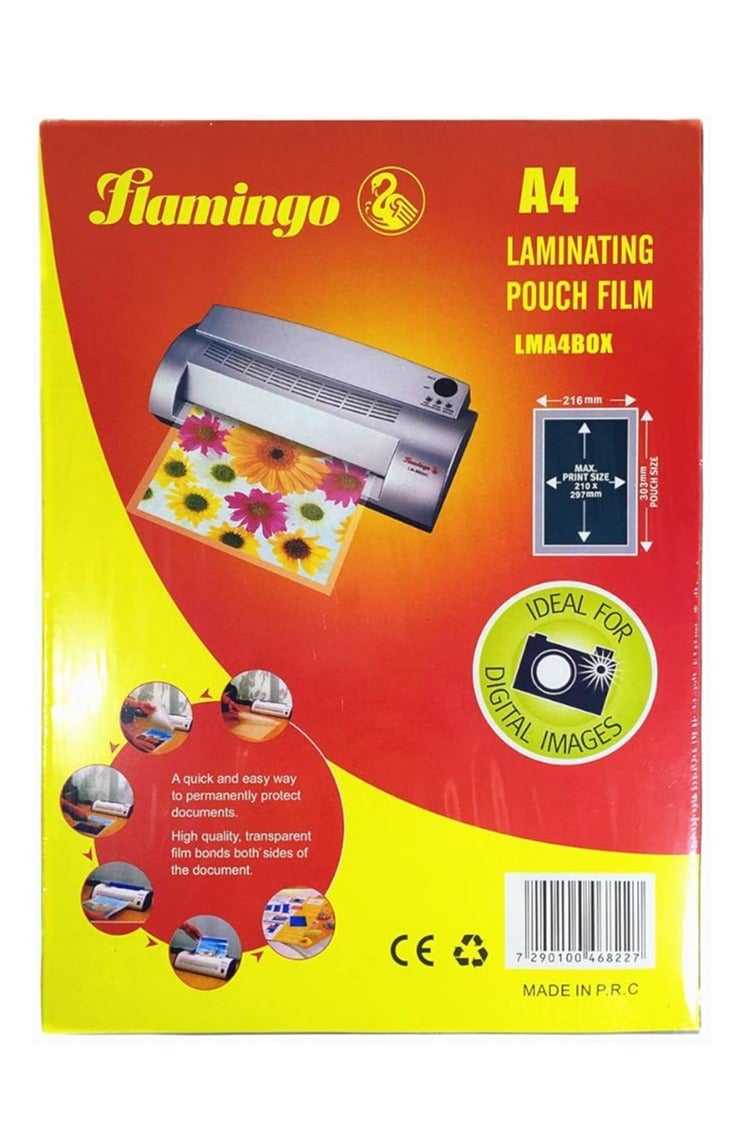 Flamingo كيس تغليف لامع بلمسة كريستالية - حجم A4 [os-eq009-02] - Image 1