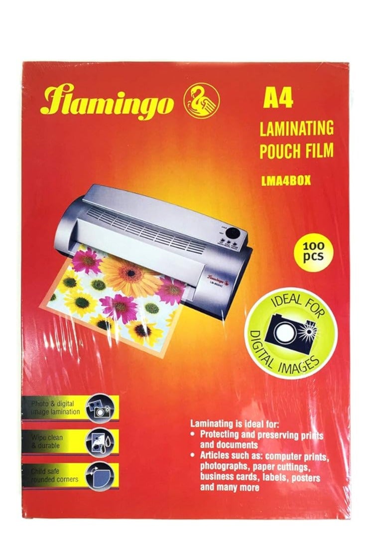 Flamingo كيس تغليف لامع بلمسة كريستالية - حجم A4 [os-eq009-02] - Image 3