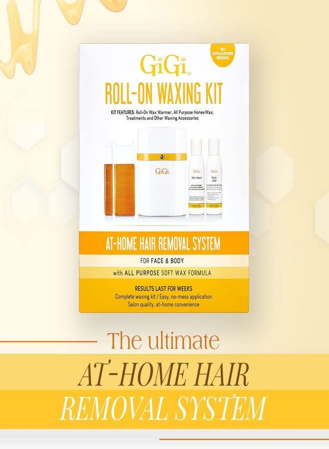 GiGi Roll-On Waxing, At-Home Hair Removal Waxing Kit for Face and Body, 1-pack - Image 3