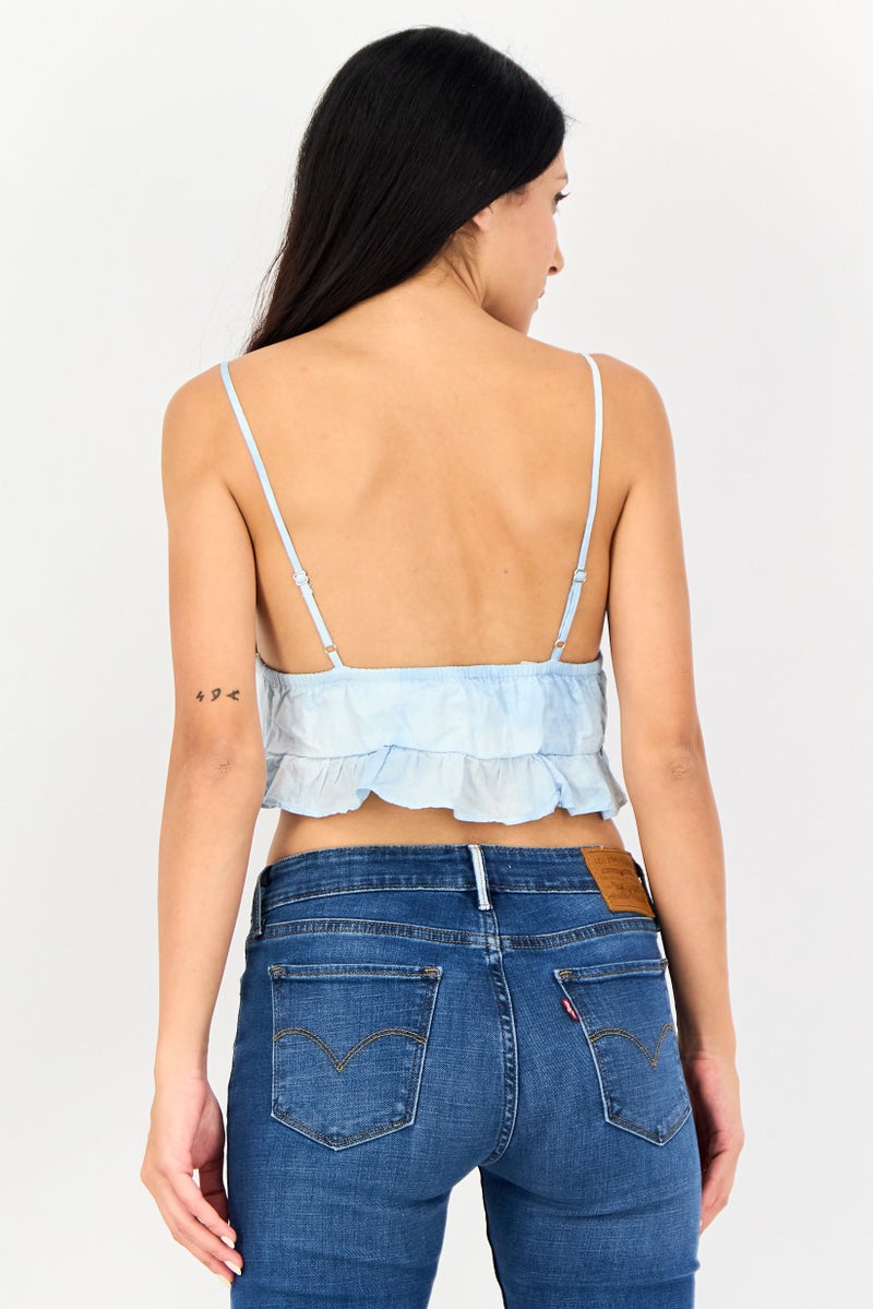 Bershka بلوزات نسائية بدون أكمام على شكل حرف V بتدرجات الألوان المتعددة - Image 2