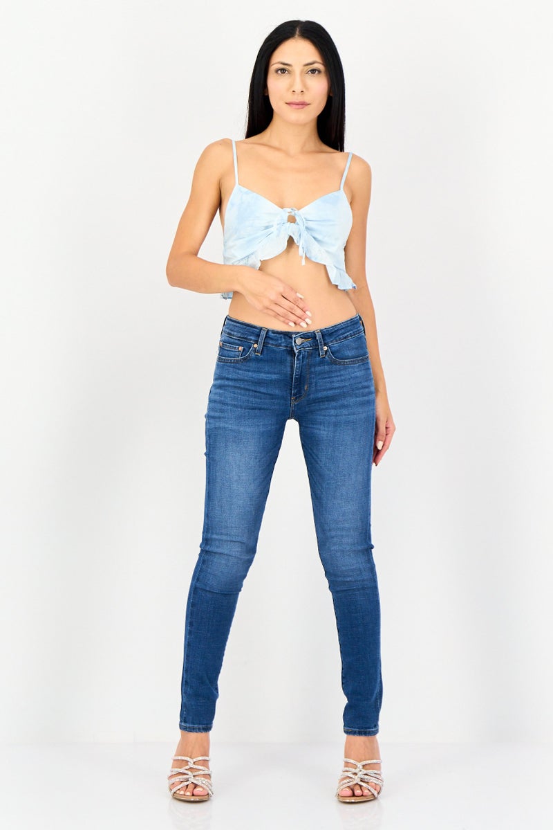 Bershka بلوزات نسائية بدون أكمام على شكل حرف V بتدرجات الألوان المتعددة - Image 3