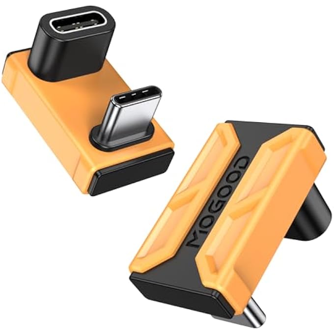 MOGOOD 180 DEGREE U SHAPE USB-C MALE TO USB-C FEMALE ADAPTER WITH PD 140W/40 GBPS, TYPE C 180 EXTENDER FOR STEAM DECK/SWITCH/LAPTOP/TABLET/PHONE - Image 1