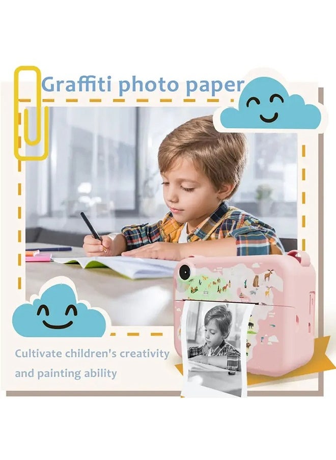 XiuWoo Children Digital Camera Instant Print for Kids Thermal Print Camera Instant Photo Printing Camera Toys Video 32G  - Image 4