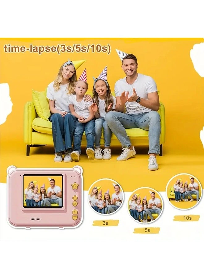 Children Digital Camera Instant Print for Kids Thermal Print Camera Instant Photo Printing Camera Toys Video 32G