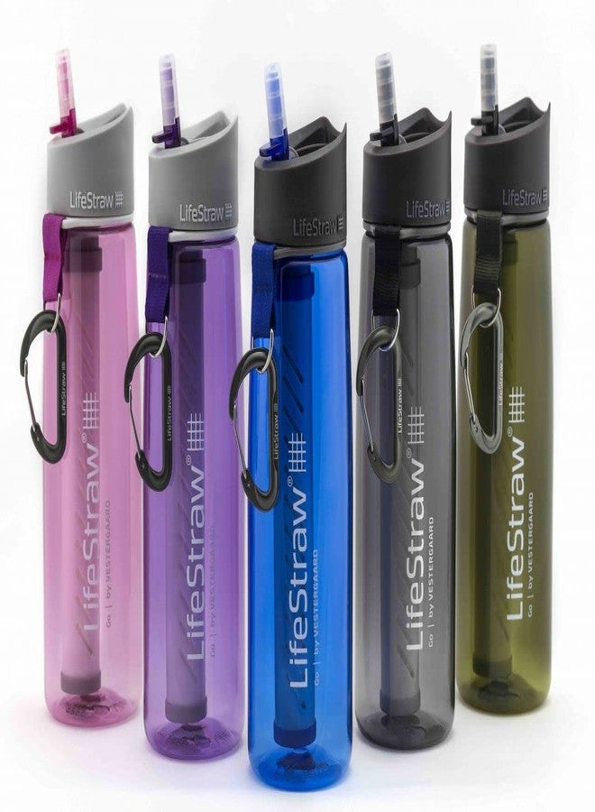 LifeStraw Go Water Filter Bottle, 22oz, Navy Blue - Image 2