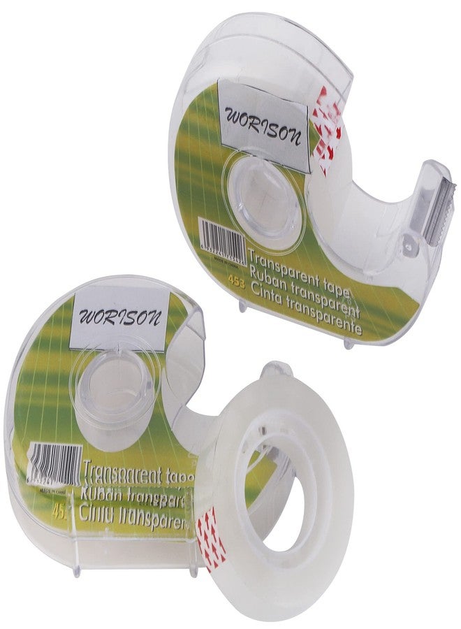 worison Clear Tapes and Refillable Dispensers 2 Pack 18mm x 30 Meter Per Roll for Home, School, Office Etc - Image 2