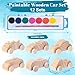 Leitee 12 Sets Wood DIY Car Toys Unfinished Wooden Cars to Paint with Watercolor Paint Wooden Toy Cars Crafts for Wood Car Party Favors School Family Arts Crafts Party Favors - Image 4