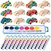 Leitee 12 Sets Wood DIY Car Toys Unfinished Wooden Cars to Paint with Watercolor Paint Wooden Toy Cars Crafts for Wood Car Party Favors School Family Arts Crafts Party Favors - Image 2