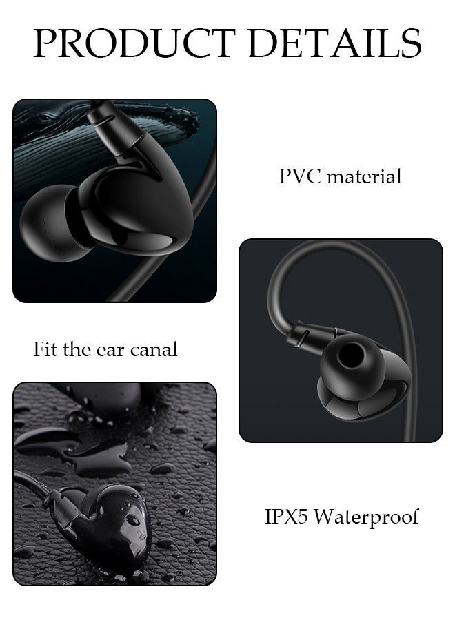 DUNISO Neckband Bluetooth Headphones IPX5 Sweatproof HiFi Deep Bass Gym Headset with Microphone for Phone Call Music Sports Bluetooth V5.1 Headset - Image 4