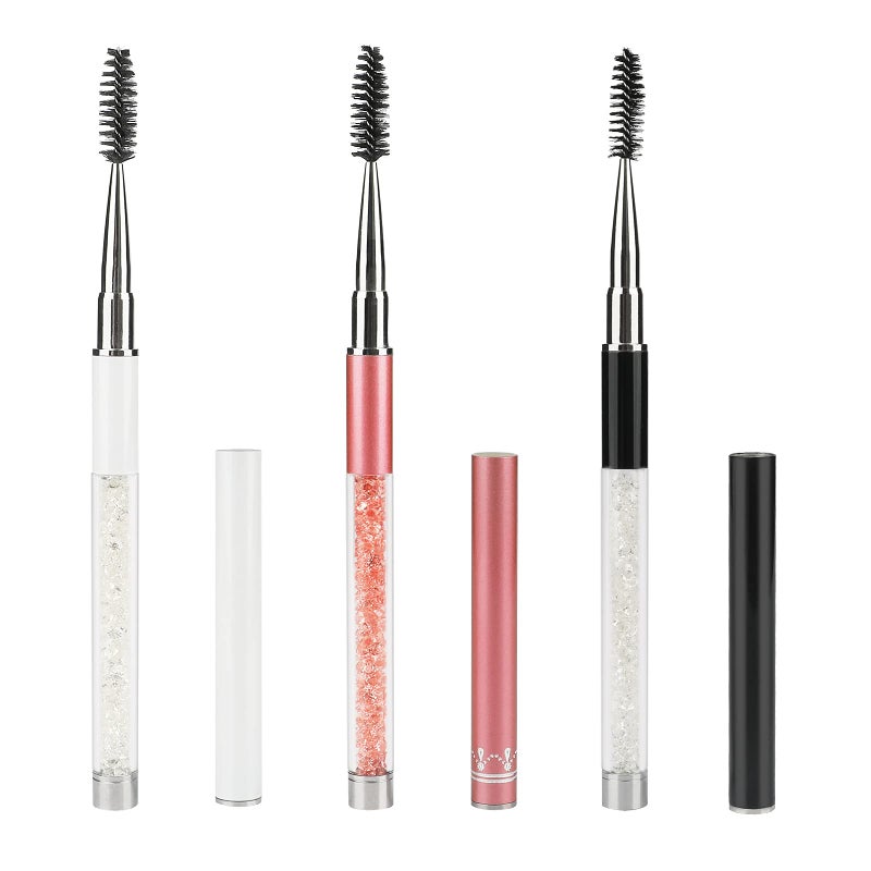 G2PLUS 3PCS Eyelash Brushes with Cap, Eye brow Brush, Eyelash Mascara Brushes Wands Applicator Makeup Tools for Travel - Image 1