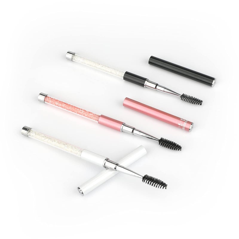 G2PLUS 3PCS Eyelash Brushes with Cap, Eye brow Brush, Eyelash Mascara Brushes Wands Applicator Makeup Tools for Travel - Image 3