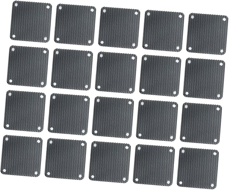 PVC Mesh Fan Dust Filters 20pcs 4cm For Computer Cooling Components Protection - Image 1