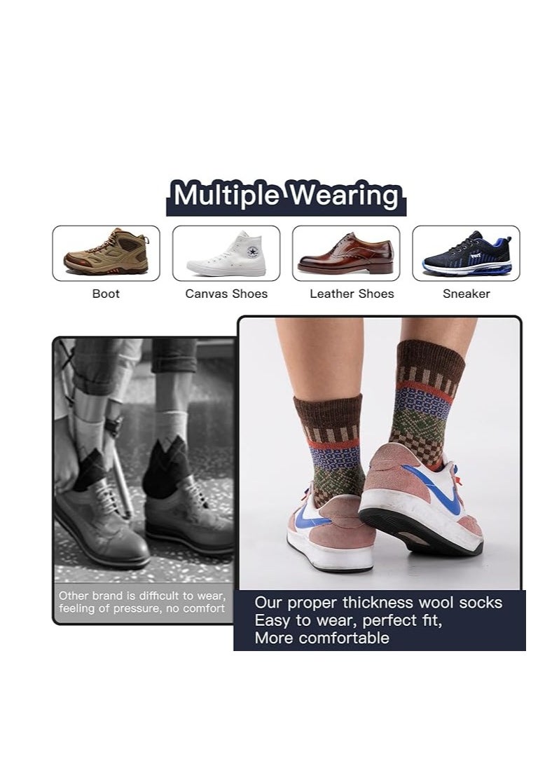 KASTWAVE - Wool Socks for Women, Wool Socks Warm Winter Thermal, Warm Wool Socks Thermal Winter Thick Crew Pattern Socks for Women and Men - Image 1
