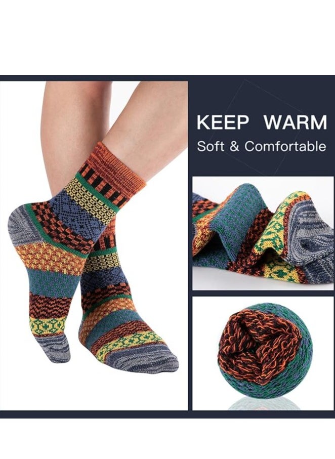 KASTWAVE - Wool Socks for Women, Wool Socks Warm Winter Thermal, Warm Wool Socks Thermal Winter Thick Crew Pattern Socks for Women and Men - Image 1