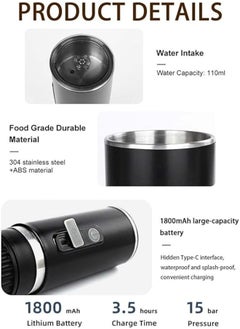 Generic Portable Coffee Maker, 3-in-1 Fast Hot Mini Electric Espresso Machine, Self-heating Automatic Capsule Coffee Maker,for Capsules, Coffee Powder, Tea, Suitable for Home, Travel, Camping  - Image 4