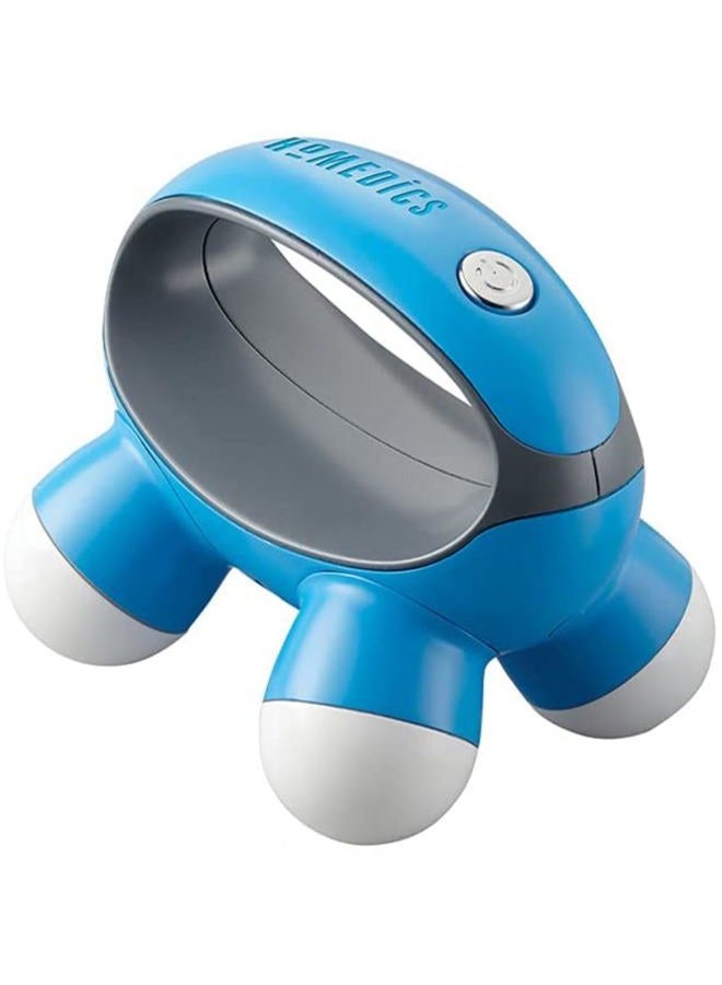 HoMedics مُدَلِّك يدوي صغير كواترو مع مقبض يد، يعمل بالبطارية، تدليك بالاهتزاز، 4 عقد تدليك، يعمل ببطاريتين AAA (مضمنة)، ألوان متنوعة - Image 1