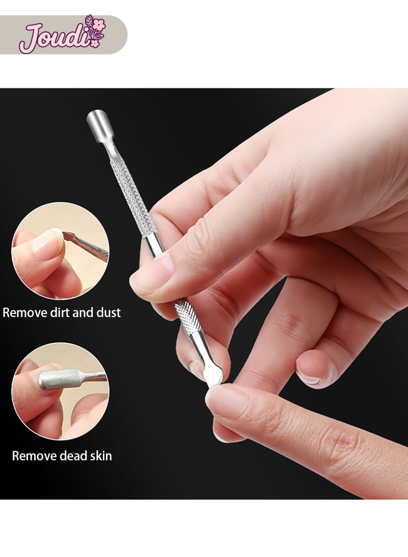 Joudi Professional 6-Piece Nail Care Kit – Stainless Steel Toenail Clippers Set with Corners, Cuticle Cleaner, and Nail File for Ingrown & Thick Nails - Image 3