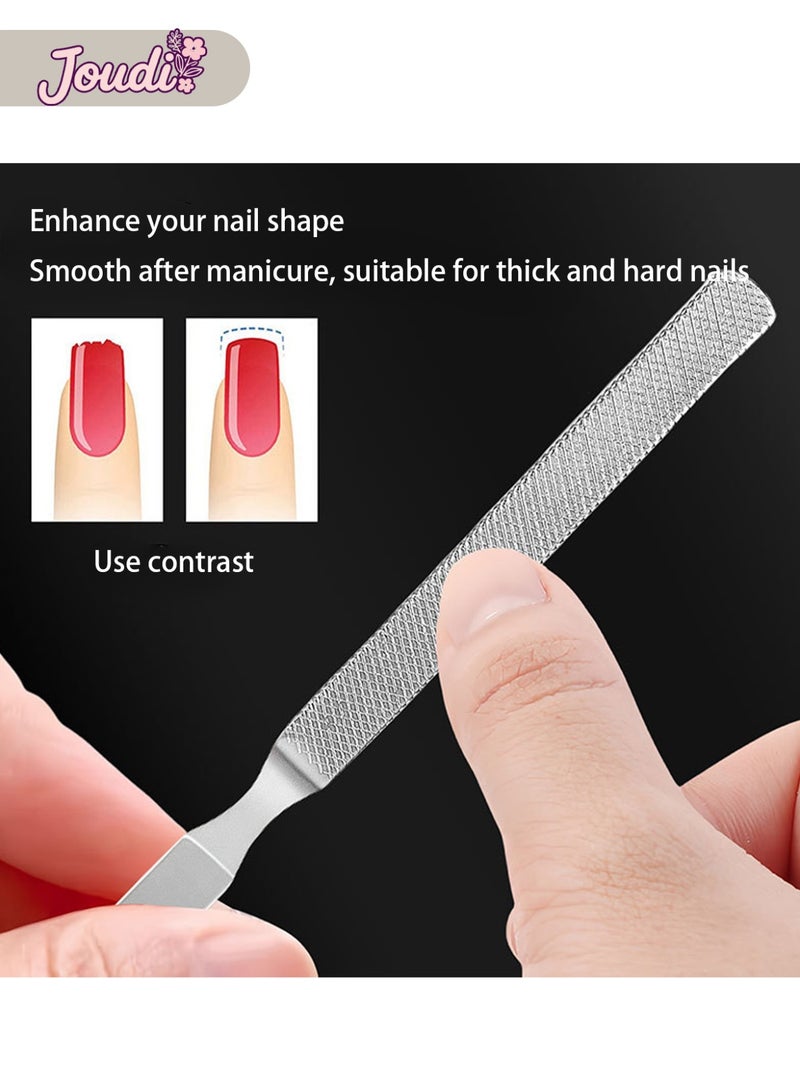 Joudi Professional 6-Piece Nail Care Kit – Stainless Steel Toenail Clippers Set with Corners, Cuticle Cleaner, and Nail File for Ingrown & Thick Nails - Image 5