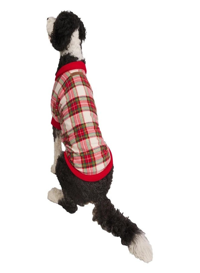 إدي بوار بيجامة إيدي باور للحيوانات الأليفة، مقاس صغير، تصميم كاروهات أحمر، إغلاق فيلكرو علوي، مناسبة للجراء والكلاب والقطط - Image 3