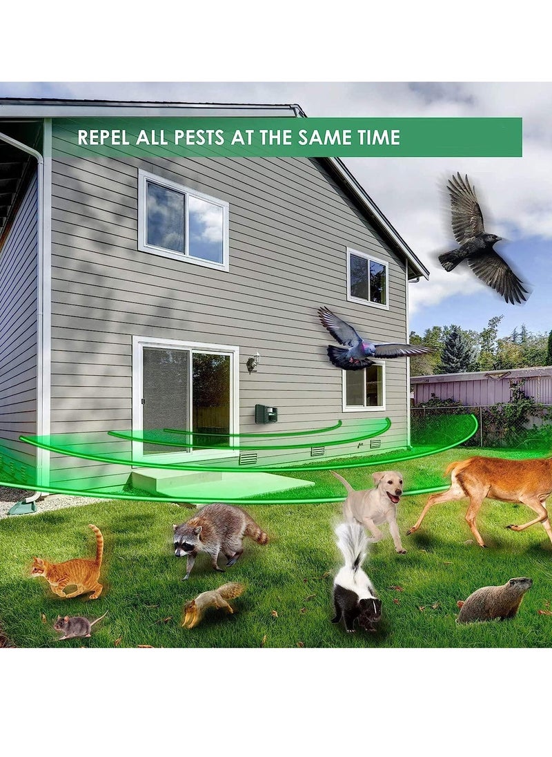 KASTWAVE - Includes AC Adapter, Extension Cord Pest Repeller Yard Sentinel 1 Pack Outdoor Ultrasonic Animal Control, Green - Image 1
