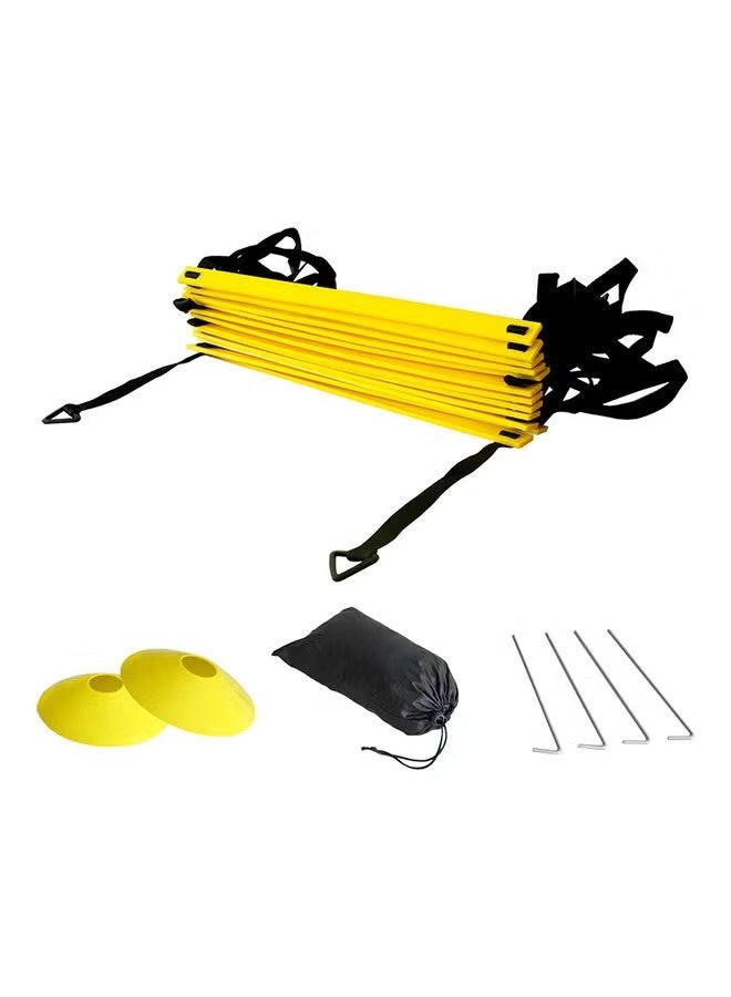 هومستر مجموعة تدريب المرونة السريعة، سلم مرونة سلم كرة القدم مع 12 مرحلة، مع 12 مخروط و 4 مخاطر، مجموعة تدريب لكرة القدم، كرة السلة، البيسبول، الهوكي - Image 5