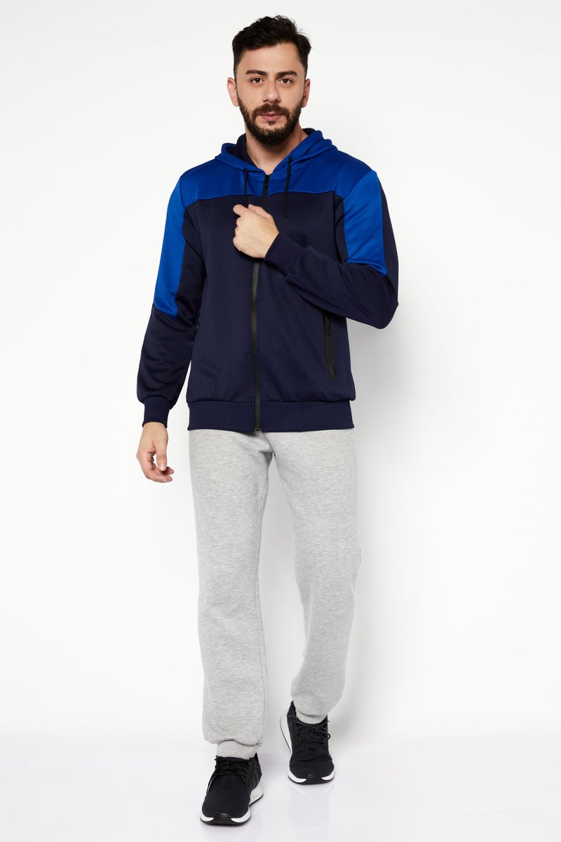 Cultura New York Men Sportswear Fit Long Sleeve Outdoor Sweatshirt, Navy Blue Combo  - Image 2