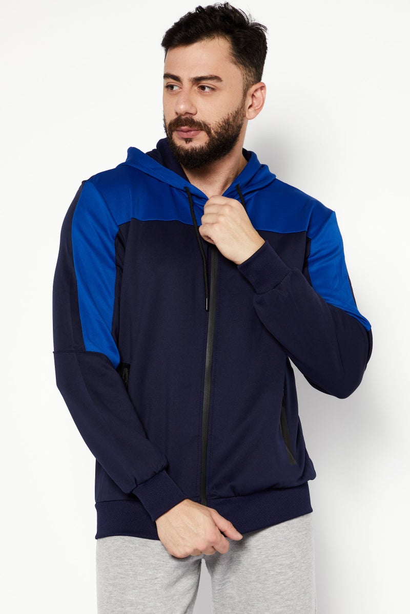Cultura New York Men Sportswear Fit Long Sleeve Outdoor Sweatshirt, Navy Blue Combo  - Image 1