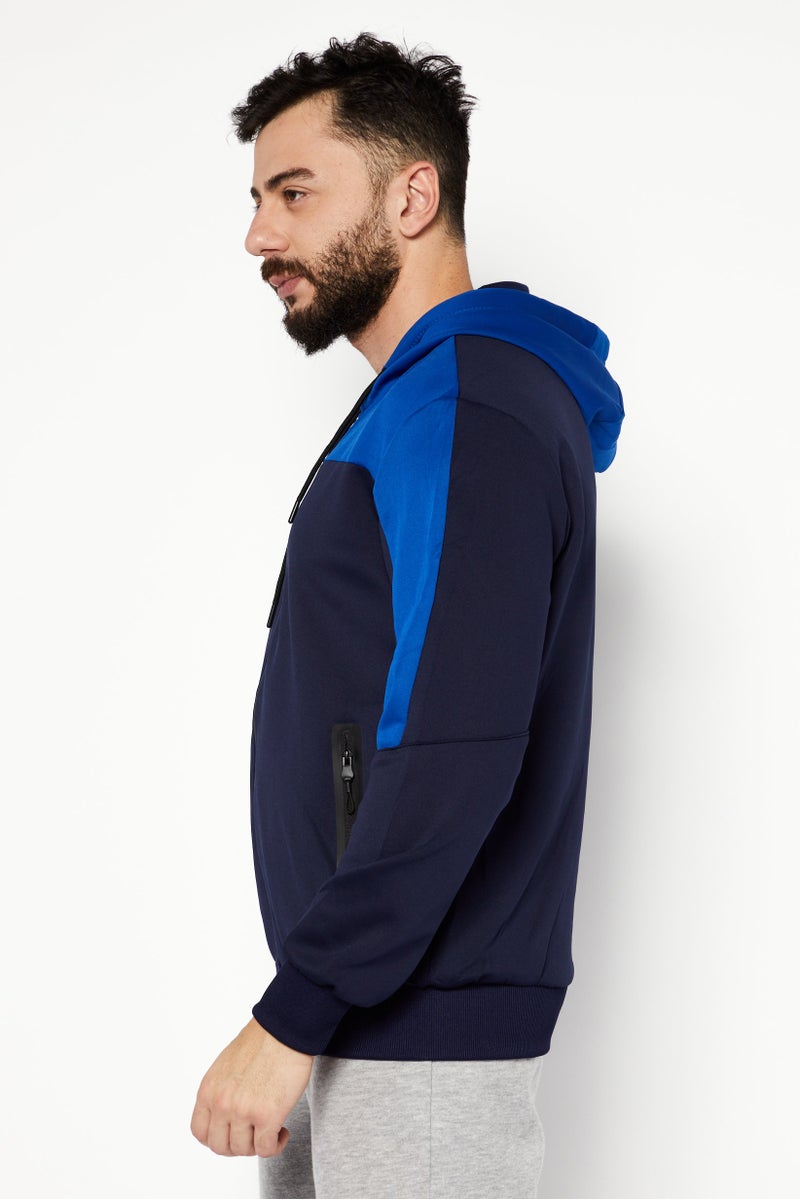 Cultura New York Men Sportswear Fit Long Sleeve Outdoor Sweatshirt, Navy Blue Combo  - Image 3