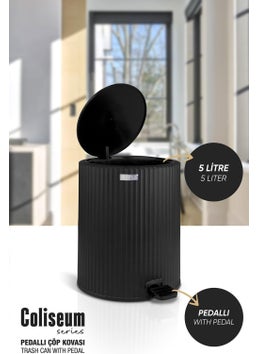 ‎okyanus Home Ocean Home Coliseum Black Pedal Dustbin  - Image 1