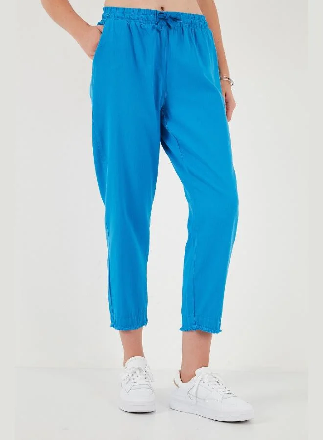 Lela Lela Cotton Normal Waist Regular Fit Straight Leg Trousers Women's TROUSERS 668YP42282S4