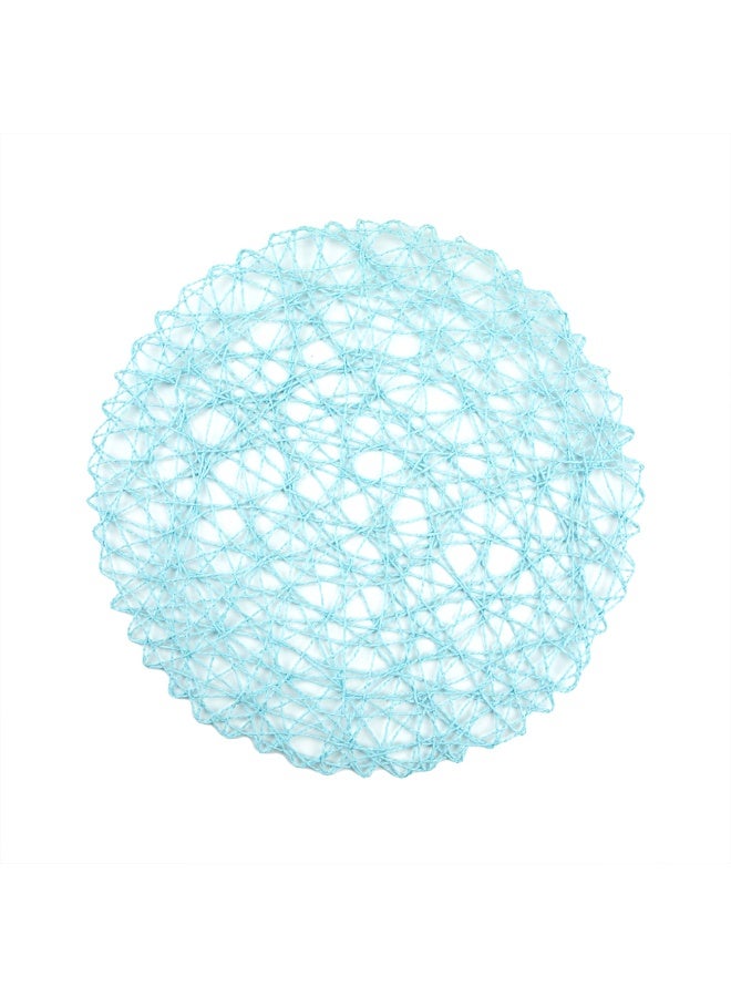 Restaurantware مفرش طاولة دائري من Spinweave مقاس 15 بوصة، مجموعة من 6 مفرش طاولة للمطبخ - شبه قابلة للتخلص، مصنوعة يدويًا، مفرش دائري من الورق باللون الأزرق السماوي، متينة، مفرش طاولة للمناسبات أو حفلات الزفاف - Image 1