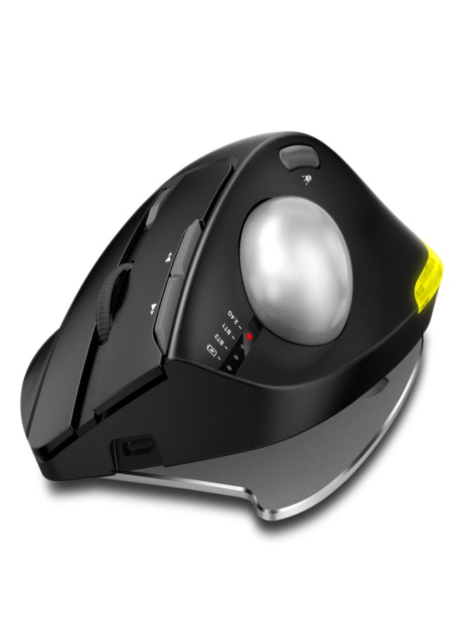 ZELOTES F-33 Trackball Wireless Triple Mode BT for 2D/3D Professional Graphic Designer Cross-Screen CAD Drawing PS RGB with Programmable Adjustable Angle - Image 5