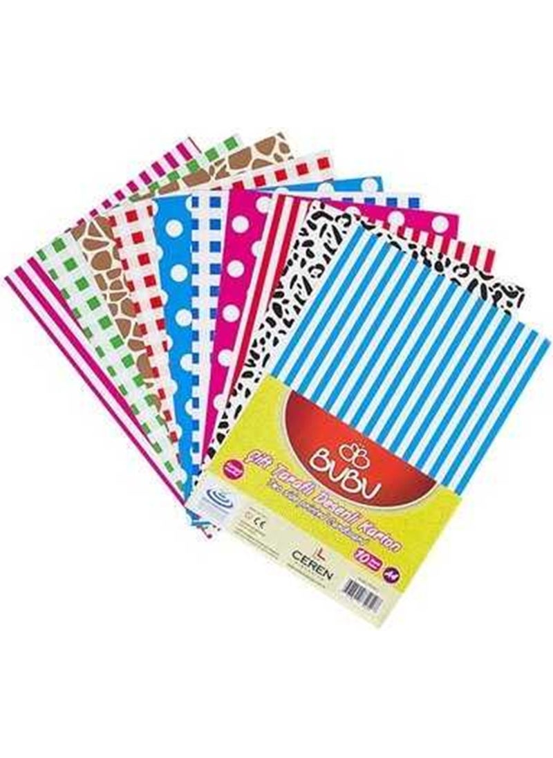 BUBU - DOUBLE SIDED PATTERNED BACKGROUND CARDBOARD A4 - Image 1