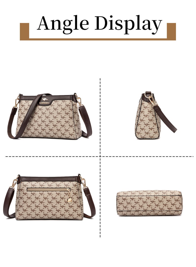 Moovant Women's Retro Shoulder Bag, Fashion Printed Crossbody Bag, Versatile Small Square Bag, with 2 Removable Shoulder Strap  - Image 5
